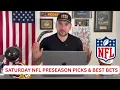 NFL Preseason Week 1 Picks Best Bets for August 15th 2026