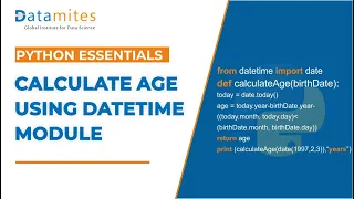 Calculate Age Using Datetime Module Python Tutorial