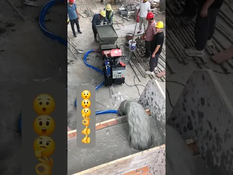 SMALL MACHINE pumps heavy concrete like water 😳🏗️⚙️ #tech #engineering #industrial #manufacturing