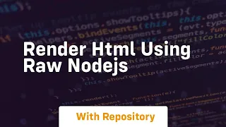 Render html using raw nodejs