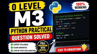 O Level Practical Python O Level Practical Exam 2026 PR3 Python O Level Python Practical