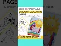 Free Unicorn Coloring printable pages