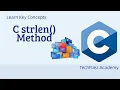 C strlen Method in Hindi strlen Method in C Get the Length of String in C 2025