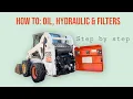 Bobcat skid loader How to change oil Hydraulic Filters and grease S175
