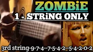 Download zombie single string lesson||zombie easy guitar tutorial||zombie guitar lesson||The cranberries|| MP3