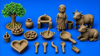 mitti ka kitchen set kaise banate hain //Ghar per Mitti Se kitchen set Kaise banaen