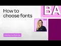 Choose the right font for your brand Branding your business