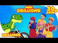 Download Lagu Dino Stomp, Jump \u0026 Dance with Mini DB | Mega Compilation | D Billions Kids Songs