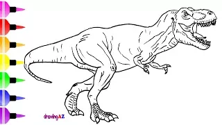 How to Draw a Dinosaur from Jurassic World Shark Coloring Page