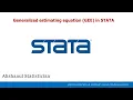 Generalized estimating equation GEE in STATA
