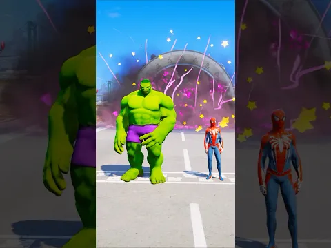 SPIDER-MAN VS MINI BABY HULK  SUPERHEROES BATTLE #gta5 #shorts #spiderman #hulk