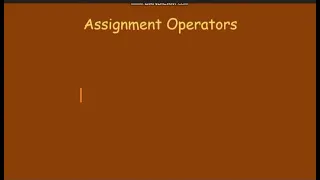 1 10 10 Assignment operators or short hand operators in java tutorial in TELUGU