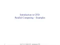 Introduction to Computational Fluid Dynamics - Parallel Processing