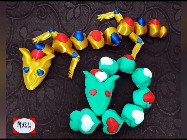 Articulated Heart Dragon – Flexible Spherical Joint Dragon video thumbnail