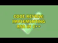 Code Review Implementing RSA in C