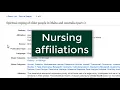 Find nurse authors and research articles in CINAHL
