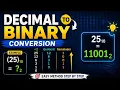 Decimal to Binary conversion in Hindi