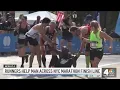 NYC Marathon Runners Help Man Across Finish Line