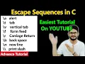 Escape sequences in c Imp for Viva Escape Sequences in Deep C Programming Escape Sequences