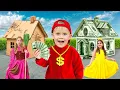 Download Lagu Oliver \u0026 Rich vs Poor vs Giga Rich Playhouse Challenge