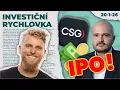 Lagu CSG: IPO roku? 3 fakta, která musíte před nákupem znát 💸 Investiční rychlovka