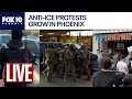 LIVE Anti-ICE Protests Zipps Raid Light Rail Controversy FOX 10 Talks