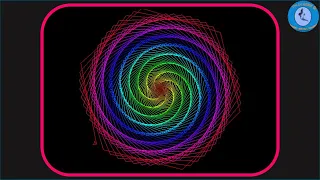 Colored Spiral Hexagon Polygon with Python Turtle