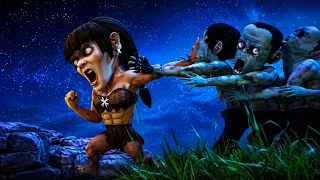 Oko ve Lele 🪦 Gece Yarısı Mezarlık Kaçışı 🦎 CGI Kısa Filmler