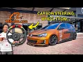Download Lagu INSTALLING  ALIBABA LED CARBON FIBER STEERING WHEEL ON MY VW GTI! | POV DRIVE