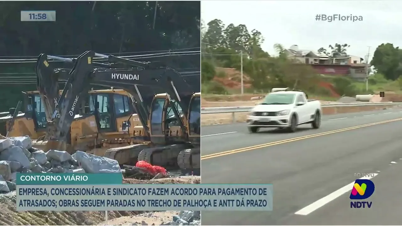 Contorno viário: empresa, concessionária e sindicato fazem acordo para pagamento de funcionários