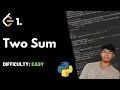 Two Sum LeetCode 1 Theory Python code