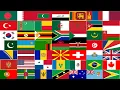 Lagu World of Flags with relaxing melody music | 4k | BRM