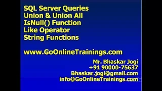 07 SQL Server Queries - Union Union All IsNull Like String Functions