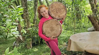 Do Lixo ao Luxo: Como fazer uma Mesinha Rústica com Bolacha de Madeira e Pés de Caçamba