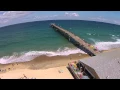 Capt Andy s Oceanfront Bar Grill on the Nags Head Pier by drone