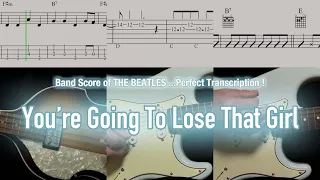 score tab youre going to lose that girl the beatles guitar bass piano drums bongo