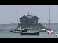 The Clingstone House sits on its own tiny island off of the Jamestown Rhode Island shore