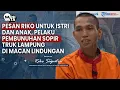 Lagu Tangis Penyesalan Pembunuh Sopir Truk Lampung di Macan Lindungan, \