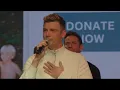 Nick Carter breaks down while talking about Aaron Carter during fundraiser