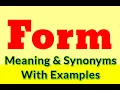 Form ka matlab Form synonym words in english Form examples in sentences