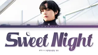 bts v sweet night lyrics ost part 12 color coded lyrics eng
