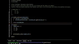 Easy Python Challenge Dictionary Value Doubler