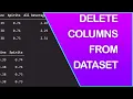 How to drop columns in pandas dataframe using python inside visual studio code