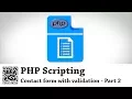 How to build a PHP Contact form - Part 02