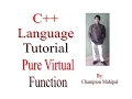 C Programming Language Tutorial 76 Pure Virtual Function with example