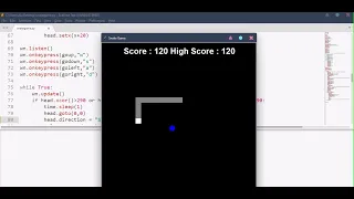 Python Turtle make a Snake Game very easily step by step Tutorial