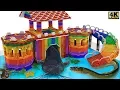 DIY - How To Build Castle Catfish Eel House From Magnetic Balls Satisfying Manget Satisfying