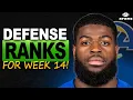 Week 14 DST Fantasy Football Rankings Top-15