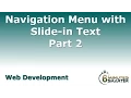 Navigation Menu with Slide In Text - Part 2