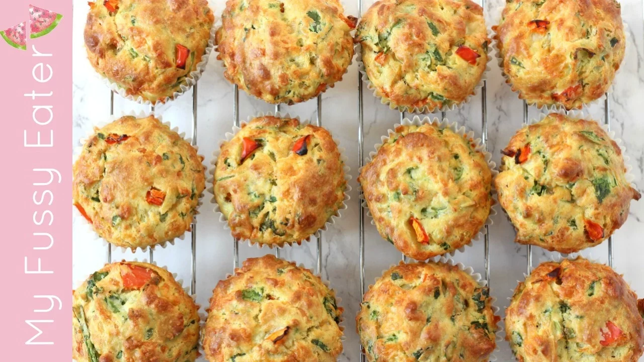 Spinach & Cheese Lunchbox Muffins   Healthy Lunch for Kids